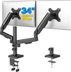 Rfiver Soporte de escritorio para monitor doble para pantallas de 17 a 34