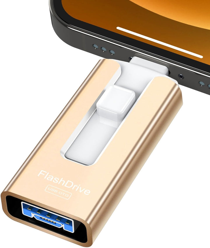 GNASEET Unidad flash USB de 256 GB para teléfono y Pad, Photo Stick...