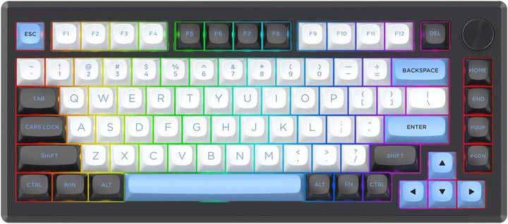 Redragon Teclado mecánico inalámbrico K739, QMK\/VIA programable, a...