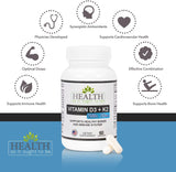HAIOTB D3+K2: Vitamina D3 7500 UI (188mcg) + K2 200 mcg- 60 Cápsulas