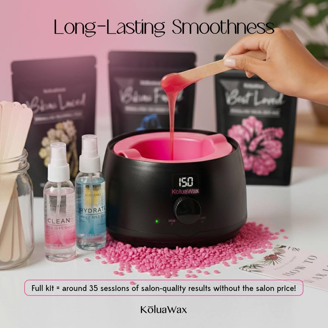 KoluaWax Kit de Cera Premium para Mujeres - Apto para Principiantes...
