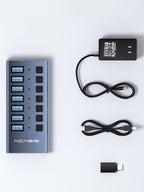 ACASIS, HS707MG-10G, hub USB 3.2 de 7 puertos, alimentado