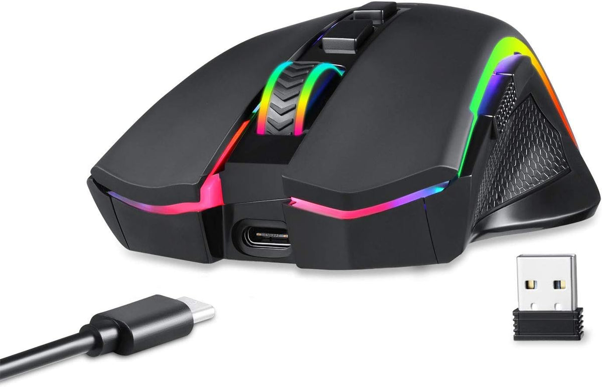 Redragon M602 Griffin RGB - Ratón para juegos Tri-Mode 2.4G\/USB-C\...