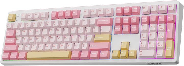 EPOMAKER TH108 Teclado mecánico de tamaño completo, teclado inalámb...