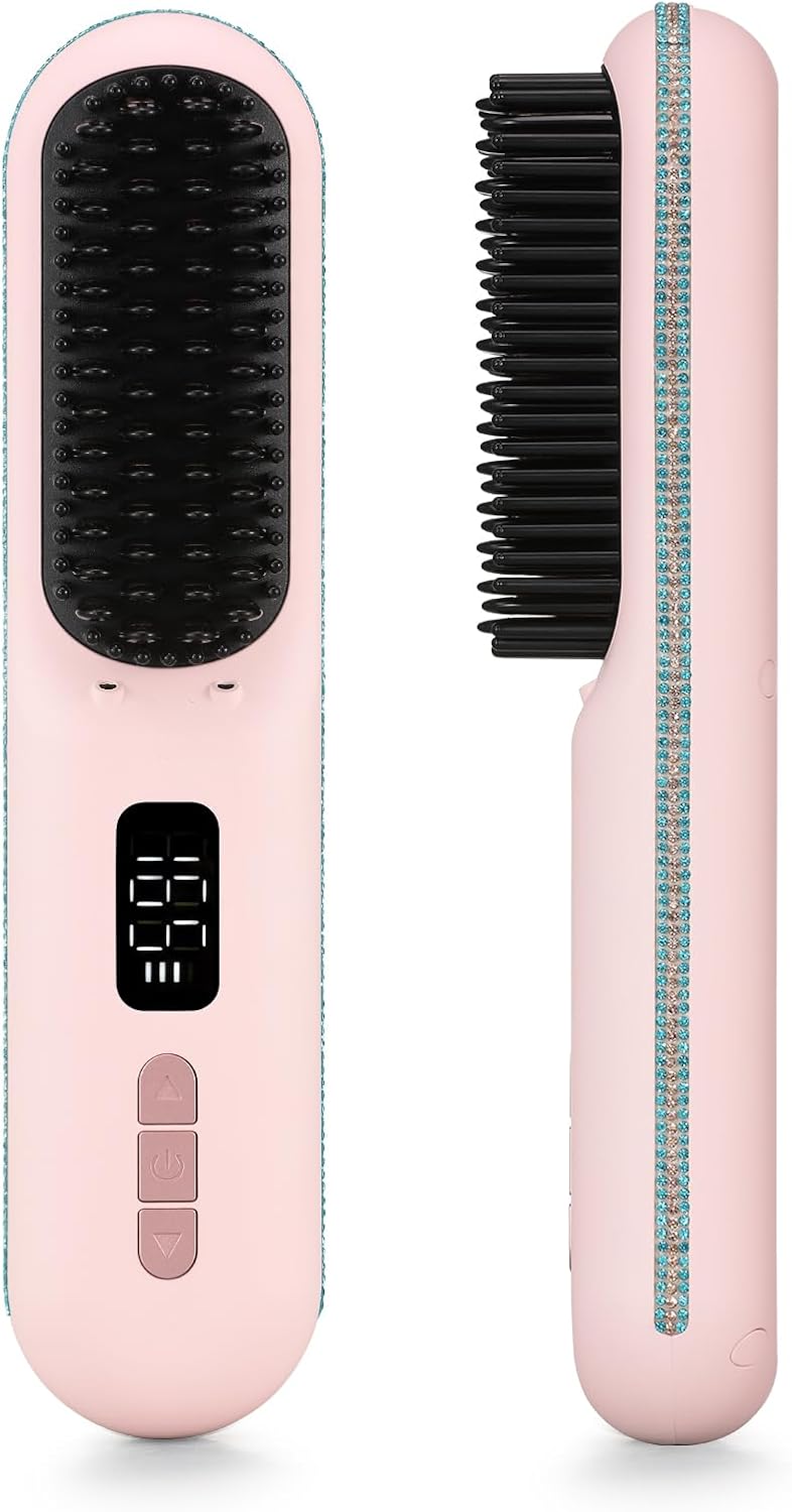 CHRISTINE SHELLY Go Brush Pro - Cepillo alisador de pelo inalámbric...