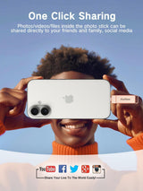 Gulloe Unidad flash de 512 GB diseñada para iPhone, almacenamiento...