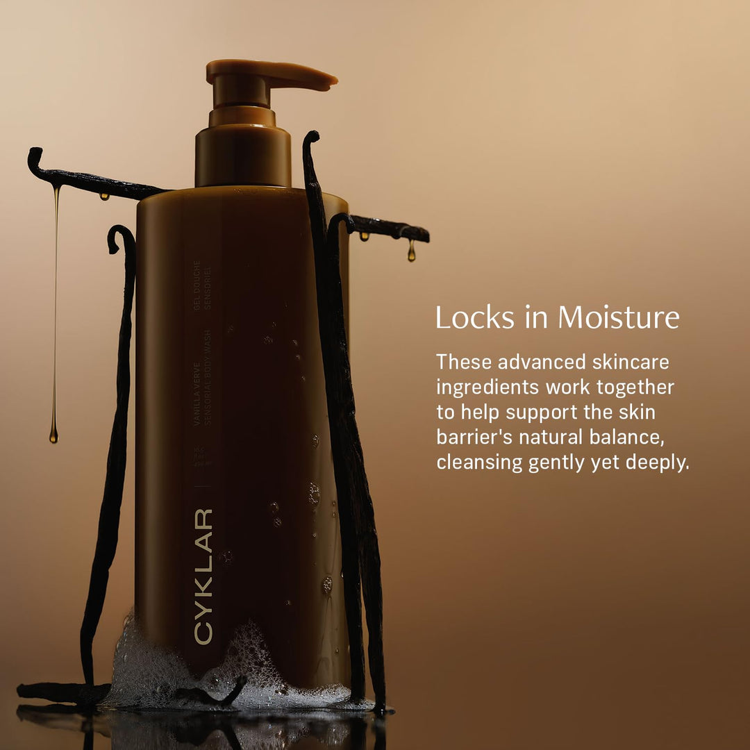 CYKLAR Gel de baño sensorial. Limpiador hidratante Vanilla Verve co...