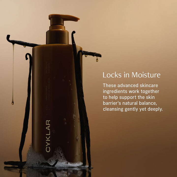 CYKLAR Gel de baño sensorial. Limpiador hidratante Vanilla Verve co...