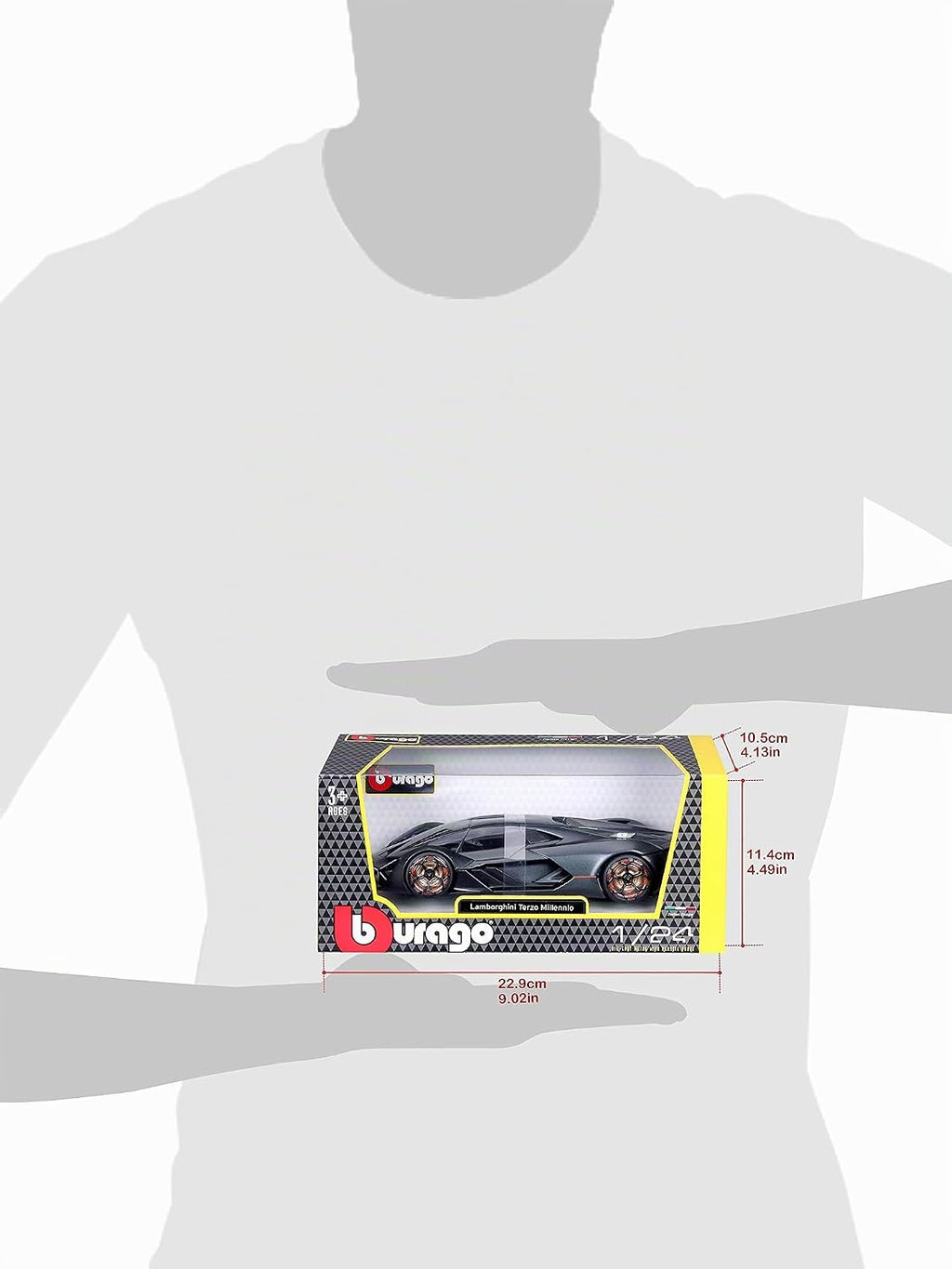 Bburago 1:24 Lamborghini Terzo Millenio - Gris