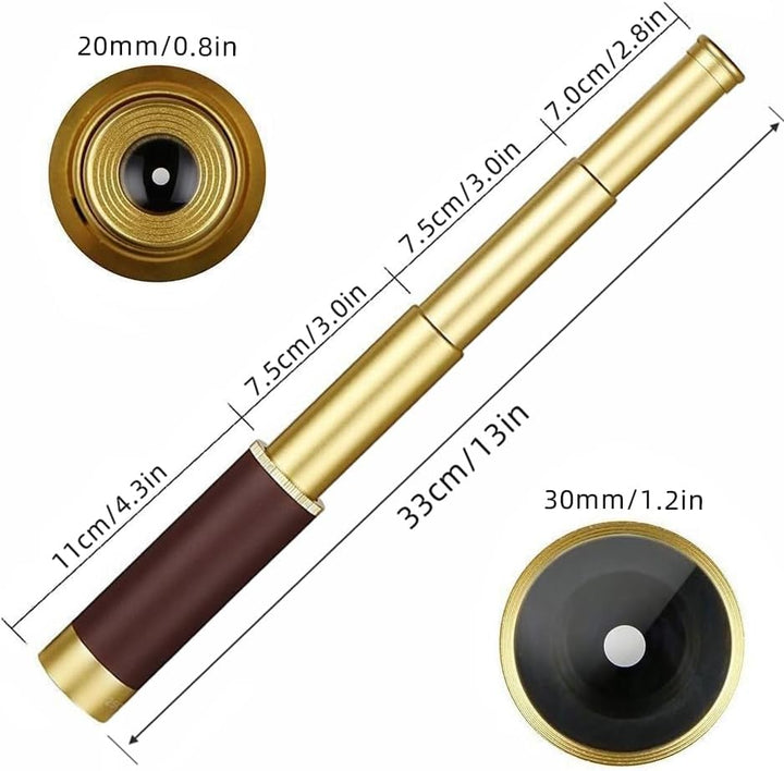 Laupha Telescopio Pirata Retro Zoomable 25x30 Monocular de