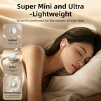 NE92 - Audífonos para dormir, ultra mini auriculares para dormir de lado 0.11 oz, auriculares inalámbricos Bluetooth 6.0, tiempo de reproducción de 40 horas, sonido estéreo de alta fidelidad