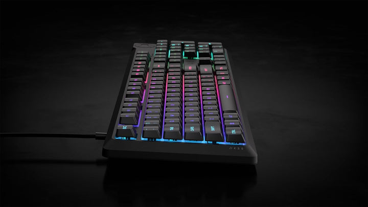 Corsair Teclado para juegos con membrana RGB K55 CORE - Diseño QWER...