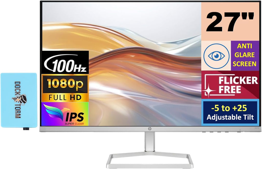 Monitor HP de 27" (sustituye a M27f) Pantalla IPS FHD de 100Hz...