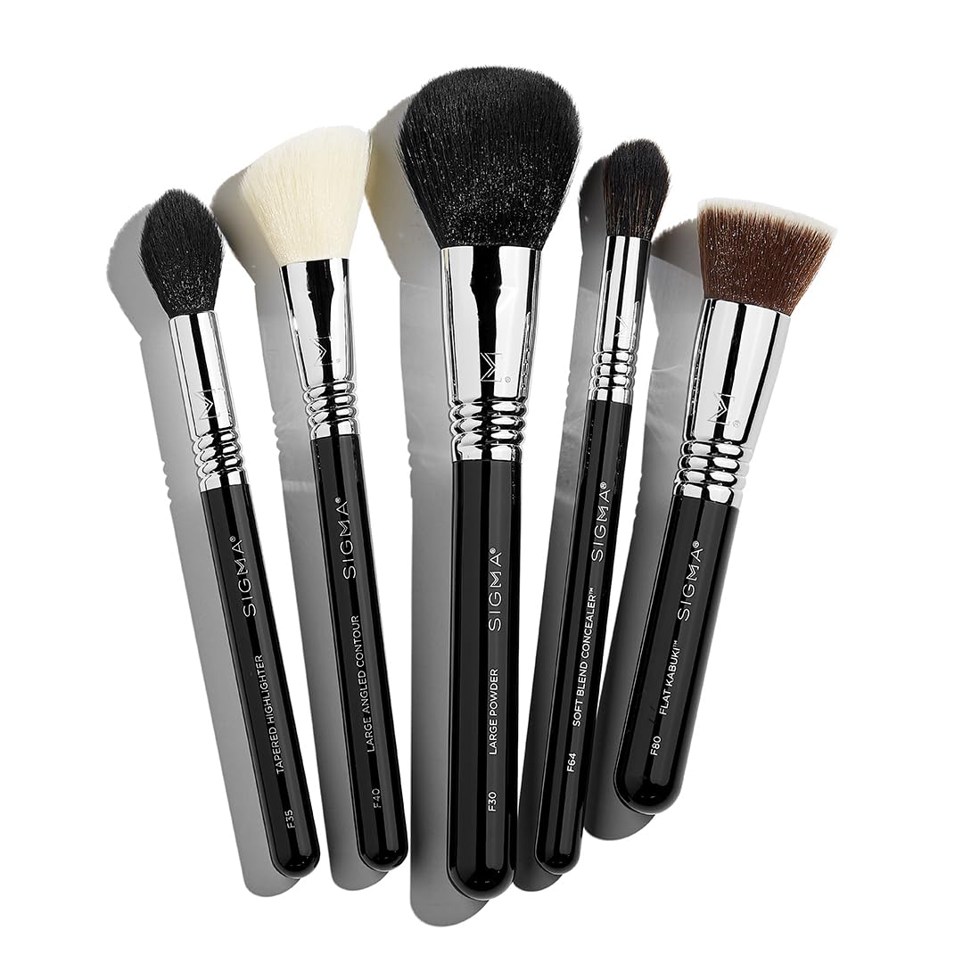Sigma Beauty Juego de brochas de maquillaje \u2013 Juego de 5 broch...