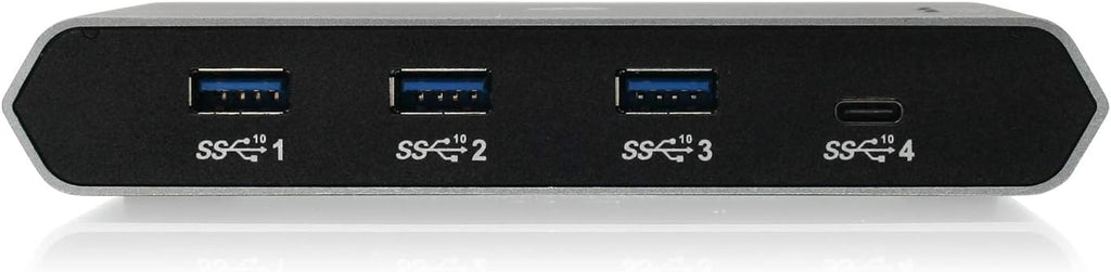IOGEAR Conmutador USB-C de 2 puertos - Transfiere archivos entre PC y Mac OS X - 3 USB-A - 1 USB-C - Método de interruptor remoto - Mouse o tecla de acceso rápido - Indicador LED - Paso USB-C de 85 W - GUS4C2