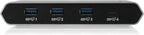 IOGEAR Conmutador USB-C de 2 puertos - Transfiere archivos entre PC y Mac OS X - 3 USB-A - 1 USB-C - Método de interruptor remoto - Mouse o tecla de acceso rápido - Indicador LED - Paso USB-C de 85 W - GUS4C2