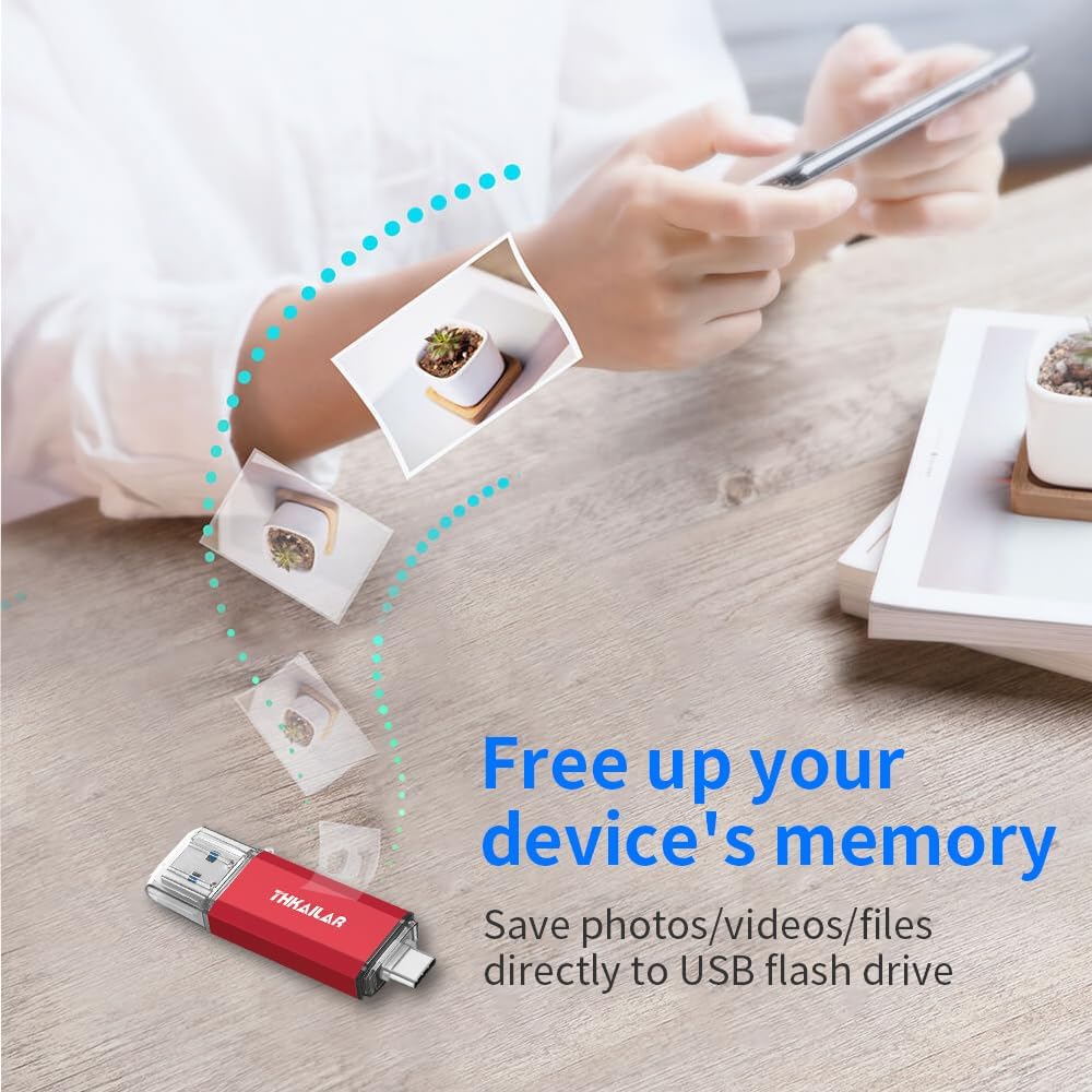Thkailar Unidad flash USB C de 1 TB para MacBook y teléfonos Androi...