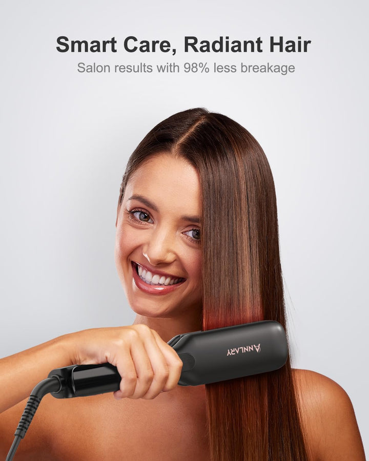 ANNLARY Plancha para el cabello, plancha plana de 1.75 pulgadas con...