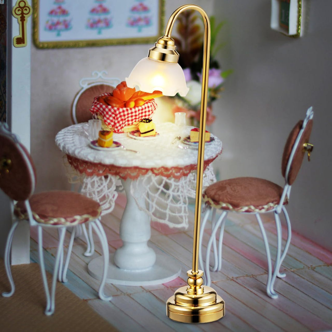 Toyvian 2 lámparas en miniatura para casa de muñecas, luces de casa...