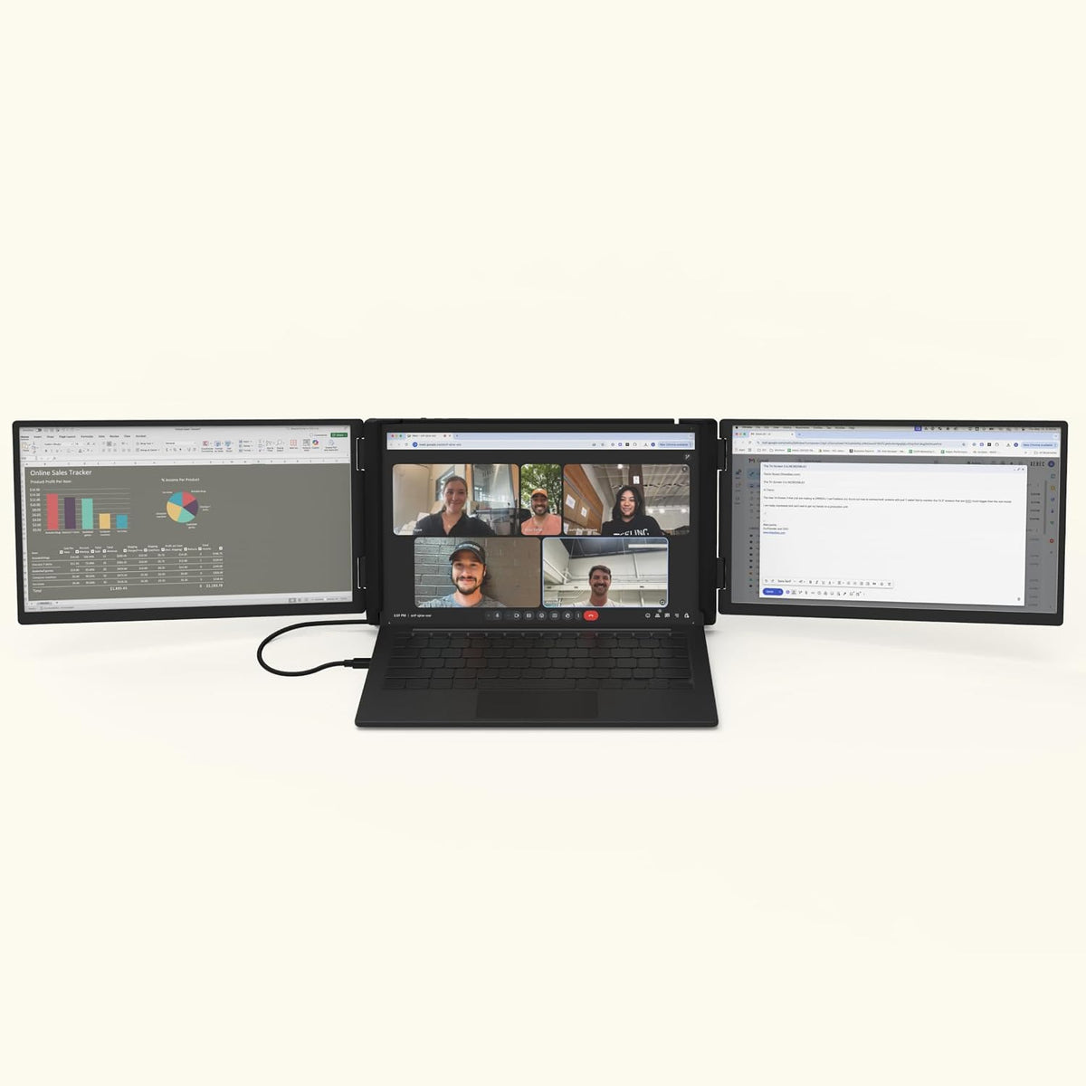 Xebec Tri-Screen 3 para PC | Extensor de pantalla portátil de tripl...