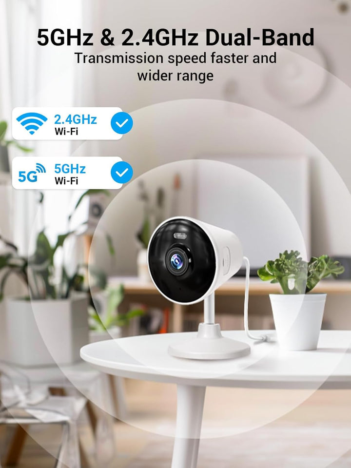 [5G y 2.4G] Cámara de seguridad para interiores y exteriores para e...