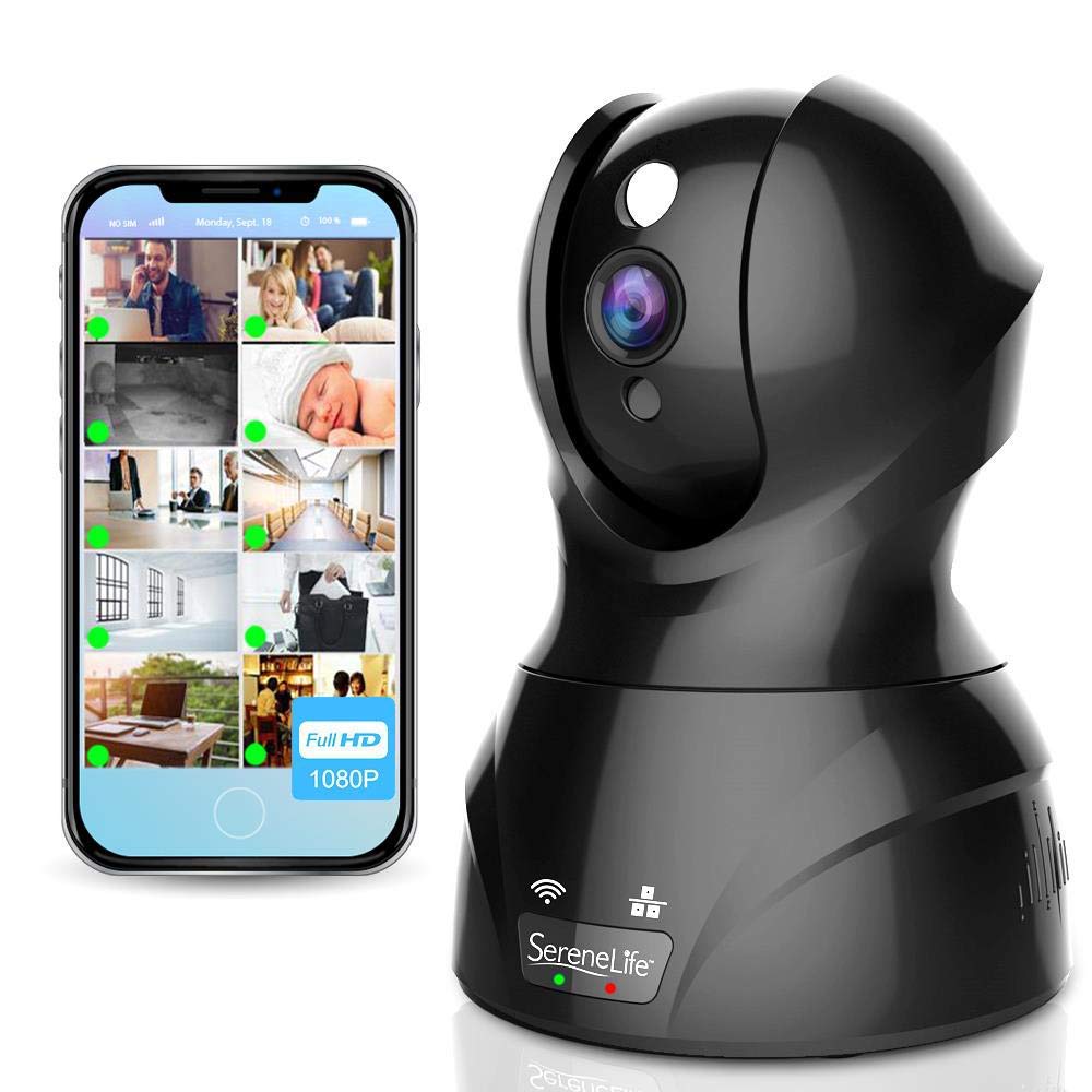 SereneLife Cámara IP inalámbrica para interiores - HD 1080p red vig...