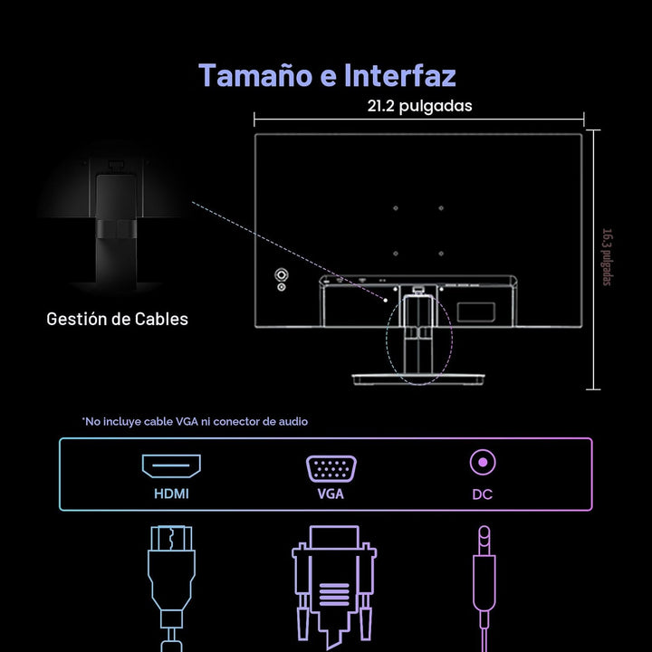 SANSUI Monitor de computadora de 24 pulgadas, 100 Hz, monitor de PC...