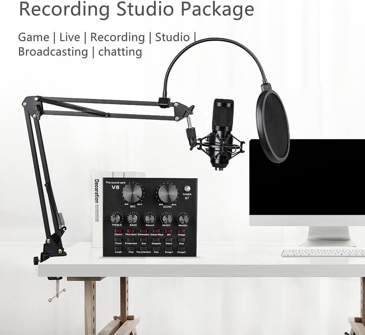 Paquete de equipo de podcast, condensador BM-800 con cambiador de v...