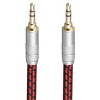 Audiophile - Cable de audio auxiliar de cobre de alta pureza, macho de 0.138 in a macho de 0.138 in, cable auxiliar de audio estéreo chapado en oro (recto a recto, 6.5 pies/6.6 ft)