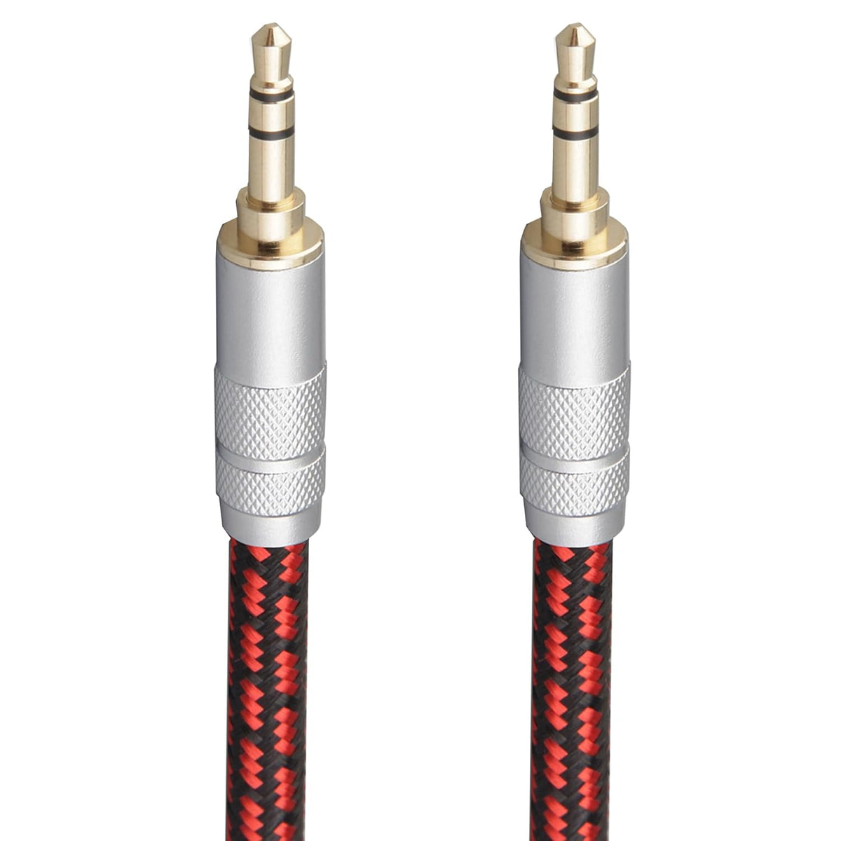 Audiophile - Cable de audio auxiliar de cobre de alta pureza, macho de 0.138 in a macho de 0.138 in, cable auxiliar de audio estéreo chapado en oro (recto a recto, 6.5 pies/6.6 ft)