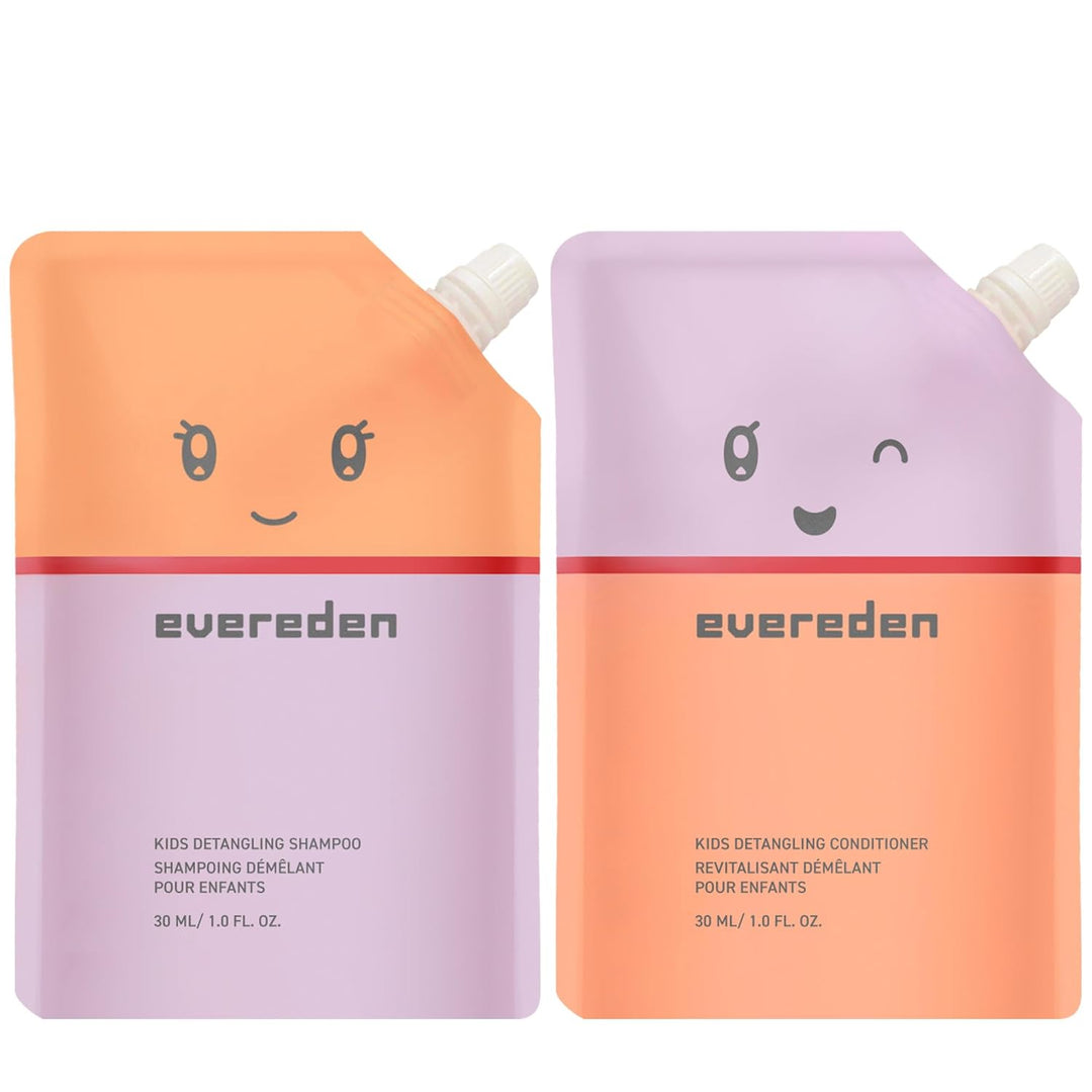 Evereden Mini juego de cuidado del cabello para niños: champú desen...