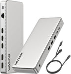 WAVLINK Estación de acoplamiento para portátil, base SM770, triple HDMI