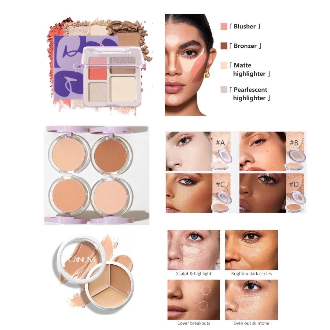 Juego de maquillaje de cara completa de 26 piezas, regalo sorpresa...