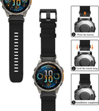 Correas de reloj de nailon resistentes de repuesto de 0.866 in/1.024 in compatibles con conectores Garmin Fenix 8/7X/6X/5X/Forerunner/Approach/MARQ/quatix/D2 Series