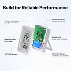SONOFF SNZB-02DR2 AirGuard TH, sensor inteligente de temperatura y humedad Zigbee para interiores, pantalla LCD de 3.6 pulgadas, monitoreo de aplicaciones con gráficos, alertas de notificación, exportación de datos, pantalla remota de datos, paquete de 2