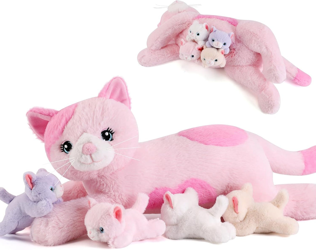 gnomantic 5 Piezas de Animales de Peluche de Gato con Bebés Dentro...