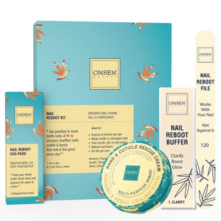 Onsen Secret Essential Kit de reinicio de uñas con crema de rescate...