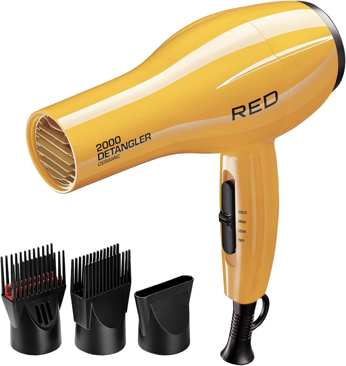 RED by KISS Secador de pelo cerámico 2000, secador de salón profesi...