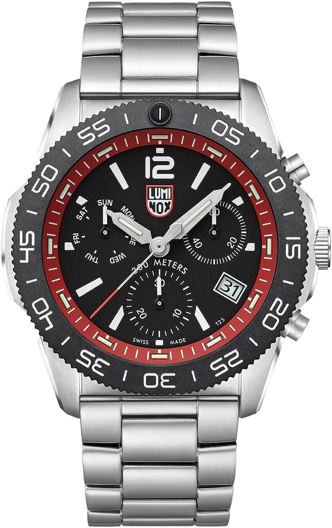 Luminox - Pacific Diver Chronograph - Reloj para Hombre - Reloj de buceo - Cuarzo Suizo - Resistente al agua 200 M - Cristal de zafiro - Acero inoxidable - Relojes para hombres - Hecho en Suiza