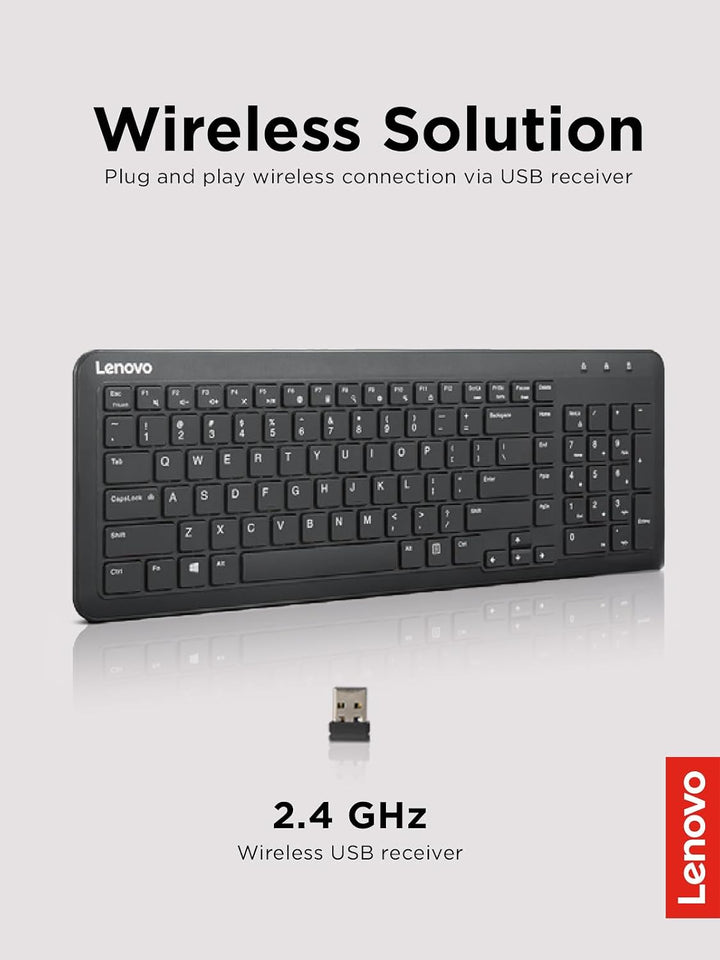 Lenovo Teclado inalámbrico 300, negro