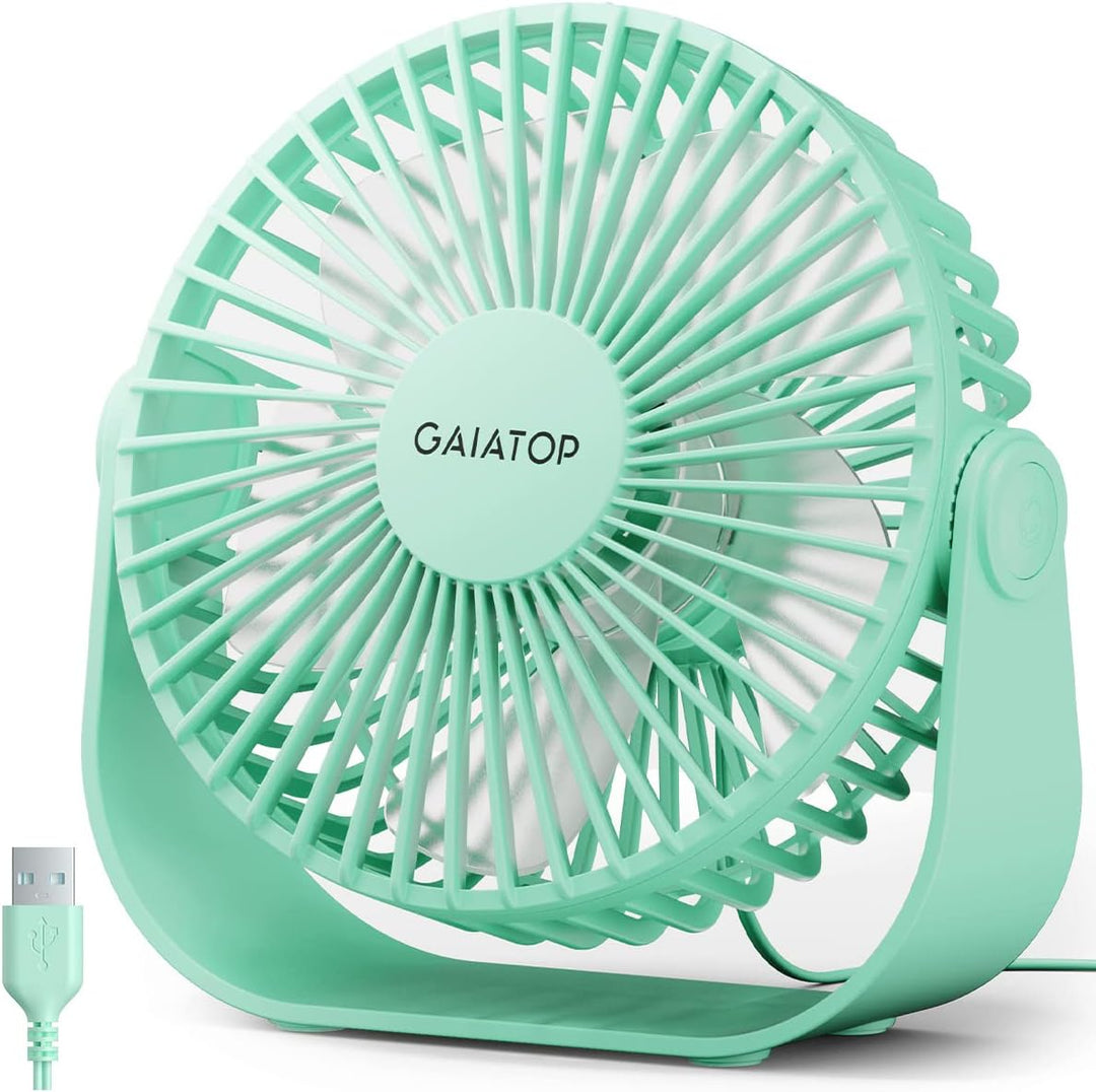 Gaiatop Ventilador de escritorio USB, ventilador de mesa personal p...