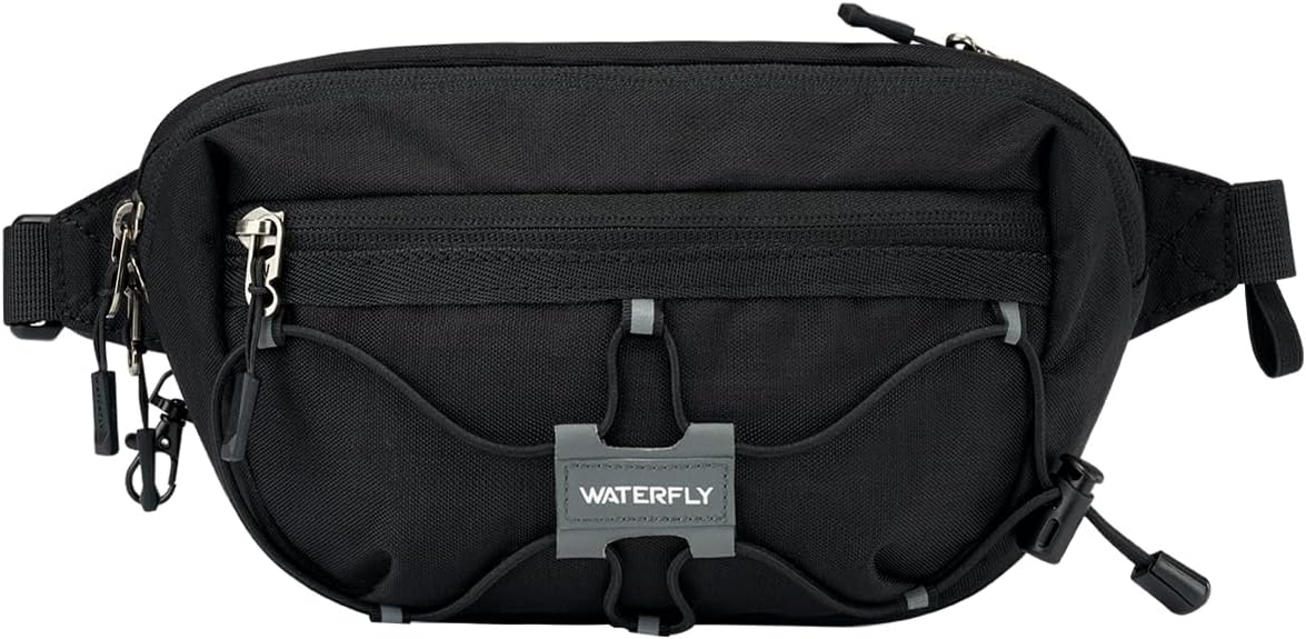 WATERFLY Riñonera pequeña con bloqueo RFID para viajes, senderismo, bolsa
