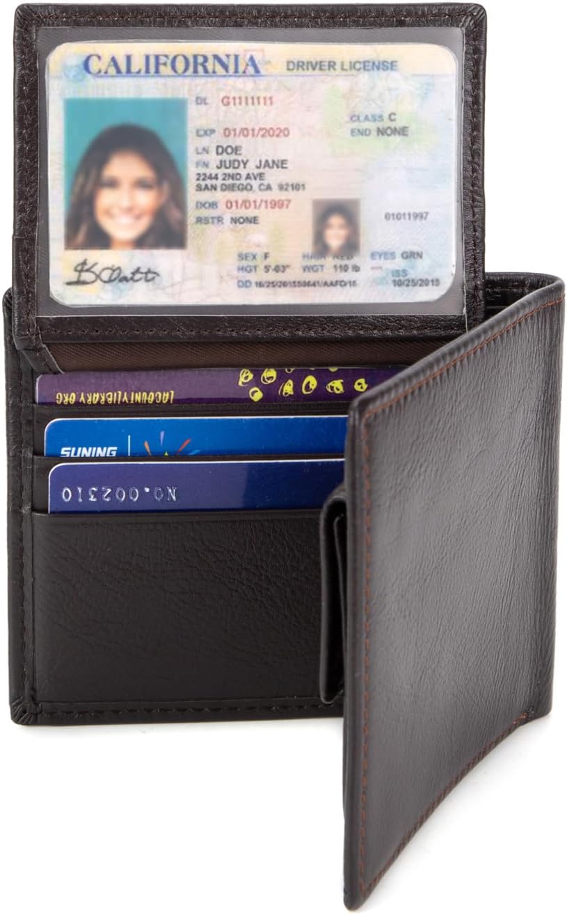ITSCOSY Billetera para hombre con bloqueo RFID, suave, de piel auté...