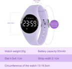 Relojes para niños y niñas, reloj deportivo digital con contador de pasos, podómetro, alarma de vibración, sin aplicación, impermeable, rastreador de fitness, reloj para niños, niñas, adolescentes