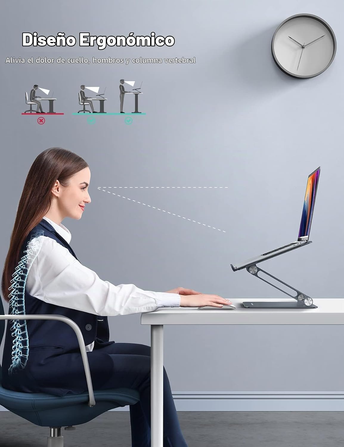 Lamicall Soporte ajustable para computadora portátil para MacBook A...