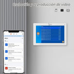 ANJIELO SMART Timbre de video con cable con monitor interior, sistema de portero de video, cámara de entrada de puerta cableada con audio bidireccional, detección de movimiento, desbloqueo remoto para