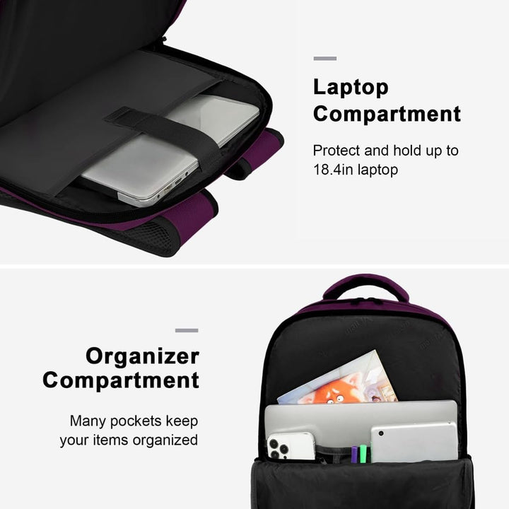 MATEIN Mochila de viaje grande de 45 litros para mujer, mochila de...