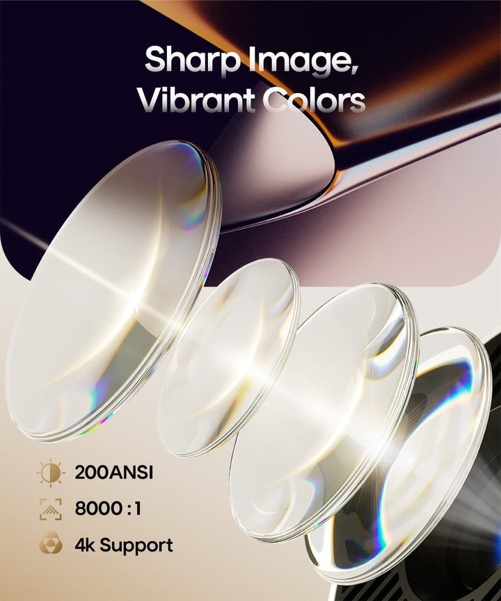 Mini proyector con Wifi 6 y Bluetooth5.4, proyector portátil 4K, pr...