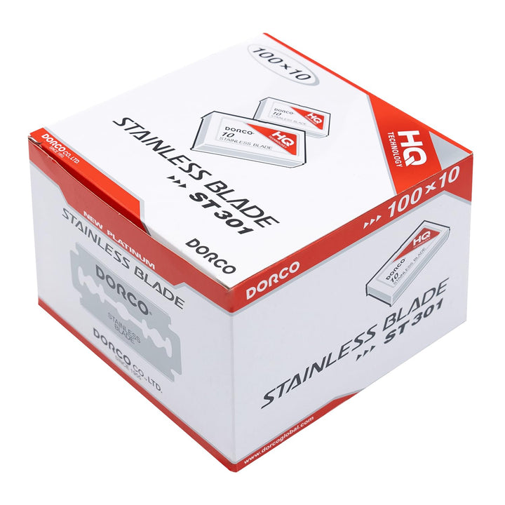 Dorco ST301 Platinum - Cuchillas de afeitar de doble filo, 1000 uni...
