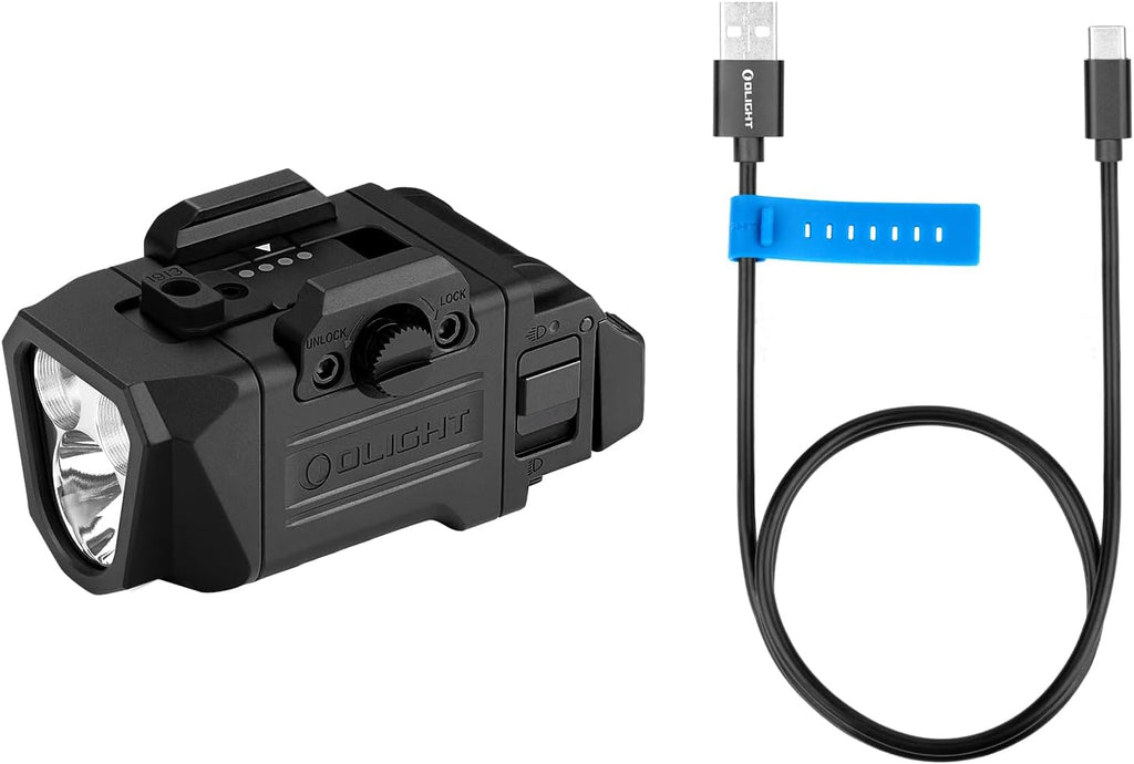 OLIGHT PL X - Paquete de luces tácticas recargables para montaje en riel con USB-C